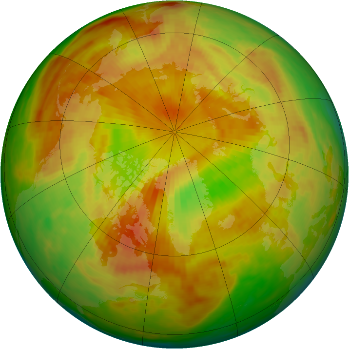 Arctic ozone map for 20 May 1982